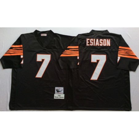 Black Cincinnati Bengals #7 Boomer Esiason 1988 Throwback Jersey
