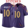 Purple Alternate Limited Baltimore Ravens #10 Rodney Bradley Jersey