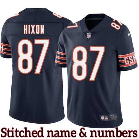 Navy Home Domenik Hixon Chicago Bears #87 Stitched Jersey