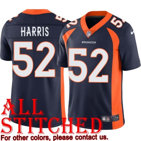 Navy Home Jerrell Harris Denver BRONCOS #52 Jersey