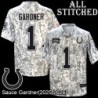Camo Embroidered Sauce Gardner Indianapolis Colts #1 Stitched Jersey