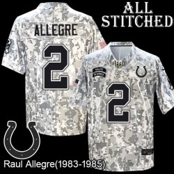 Camo Embroidered Raul Allegre Indianapolis Colts #2 Stitched Jersey