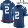 Blue Home Embroidered Toni Linhart Indianapolis Colts #2 Stitched Jersey