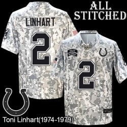 Camo Embroidered Toni Linhart Indianapolis Colts #2 Stitched Jersey