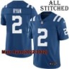 Blue Home Embroidered Matt Ryan Indianapolis Colts #2 Stitched Jersey