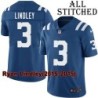 Blue Home Embroidered Ryan Lindley Indianapolis Colts #3 Stitched Jersey