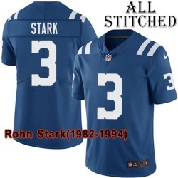 Blue Home Embroidered Rohn Stark Indianapolis Colts #3 Stitched Jersey