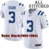 White Embroidered Rohn Stark Indianapolis Colts #3 Stitched Jersey