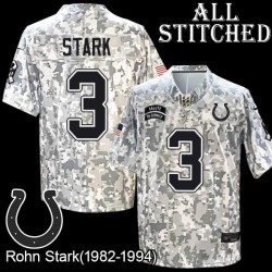 Camo Embroidered Rohn Stark Indianapolis Colts #3 Stitched Jersey