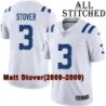 White Embroidered Matt Stover Indianapolis Colts #3 Stitched Jersey
