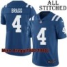 Blue Home Embroidered Mike Bragg Indianapolis Colts #4 Stitched Jersey