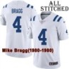 White Embroidered Mike Bragg Indianapolis Colts #4 Stitched Jersey