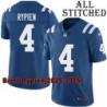 Blue Home Embroidered Brett Rypien Indianapolis Colts #4 Stitched Jersey