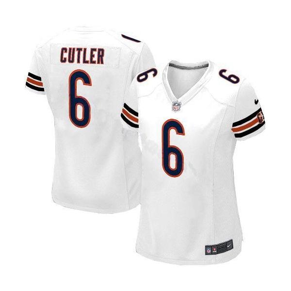 CUTLER Chicago #6 Womens Football Jersey - Jay Cutler Womens Football Jersey (White)_Free Shipping
