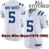 White Embroidered Steve Mike-Mayer Indianapolis Colts #5 Stitched Jersey