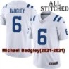 White Embroidered Michael Badgley Indianapolis Colts #6 Stitched Jersey