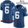 Blue Home Embroidered Matt Haack Indianapolis Colts #6 Stitched Jersey