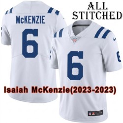 White Embroidered Isaiah McKenzie Indianapolis Colts #6 Stitched Jersey