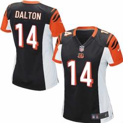 DALTON Cincinnati #14 Womens Football Jersey - Andy Dalton Womens Football Jersey (Black)_Free Shipping