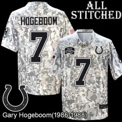 Camo Embroidered Gary Hogeboom Indianapolis Colts #7 Stitched Jersey