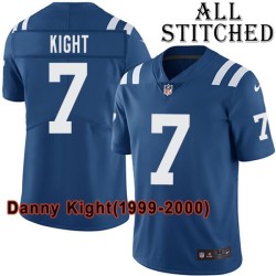Blue Home Embroidered Danny Kight Indianapolis Colts #7 Stitched Jersey