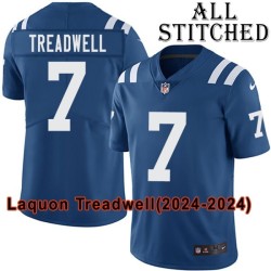 Blue Home Embroidered Laquon Treadwell Indianapolis Colts #7 Stitched Jersey