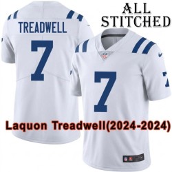 White Embroidered Laquon Treadwell Indianapolis Colts #7 Stitched Jersey