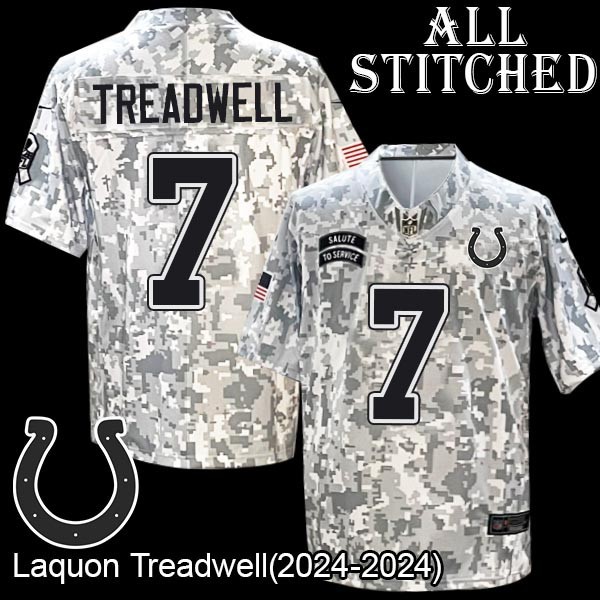 Camo Embroidered Laquon Treadwell Indianapolis Colts #7 Stitched Jersey