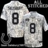Camo Embroidered Sean Salisbury Indianapolis Colts #8 Stitched Jersey