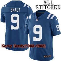 Blue Home Embroidered Kerry Brady Indianapolis Colts #9 Stitched Jersey