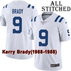 White Embroidered Kerry Brady Indianapolis Colts #9 Stitched Jersey