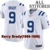 White Embroidered Kerry Brady Indianapolis Colts #9 Stitched Jersey