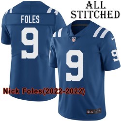 Blue Home Embroidered Nick Foles Indianapolis Colts #9 Stitched Jersey
