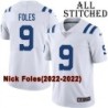 White Embroidered Nick Foles Indianapolis Colts #9 Stitched Jersey