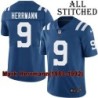 Blue Home Embroidered Mark Herrmann Indianapolis Colts #9 Stitched Jersey