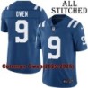 Blue Home Embroidered Coleman Owen Indianapolis Colts #9 Stitched Jersey