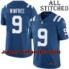 Blue Home Embroidered Juwann Winfree Indianapolis Colts #9 Stitched Jersey