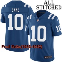 Blue Home Embroidered Fred Enke Indianapolis Colts #10 Stitched Jersey