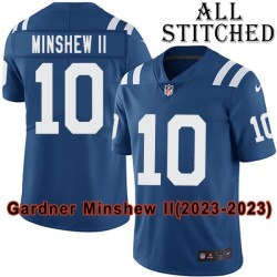 Blue Home Embroidered Gardner Minshew II Indianapolis Colts #10 Stitched Jersey