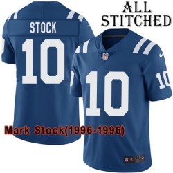 Blue Home Embroidered Mark Stock Indianapolis Colts #10 Stitched Jersey