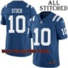 Blue Home Embroidered Mark Stock Indianapolis Colts #10 Stitched Jersey