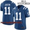 Blue Home Embroidered Paul Justin Indianapolis Colts #11 Stitched Jersey