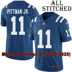 Blue Home Embroidered Michael Pittman Jr. Indianapolis Colts #11 Stitched Jersey