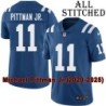 Blue Home Embroidered Michael Pittman Jr. Indianapolis Colts #11 Stitched Jersey