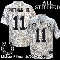 Camo Embroidered Michael Pittman Jr. Indianapolis Colts #11 Stitched Jersey