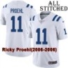 White Embroidered Ricky Proehl Indianapolis Colts #11 Stitched Jersey