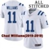 White Embroidered Chad Williams Indianapolis Colts #11 Stitched Jersey