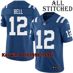 Blue Home Embroidered Kerwin Bell Indianapolis Colts #12 Stitched Jersey