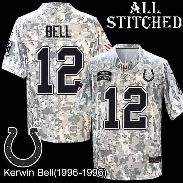 Camo Embroidered Kerwin Bell Indianapolis Colts #12 Stitched Jersey