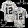 Camo Embroidered Rusty Hilger Indianapolis Colts #12 Stitched Jersey
